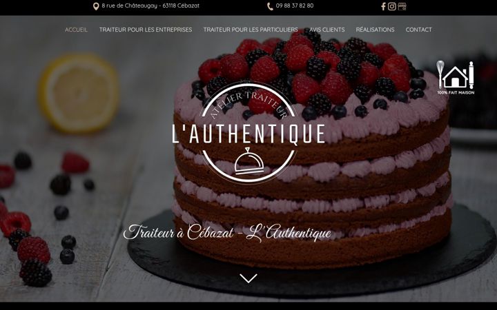 Screenshot of lauthentique-traiteur-63.fr