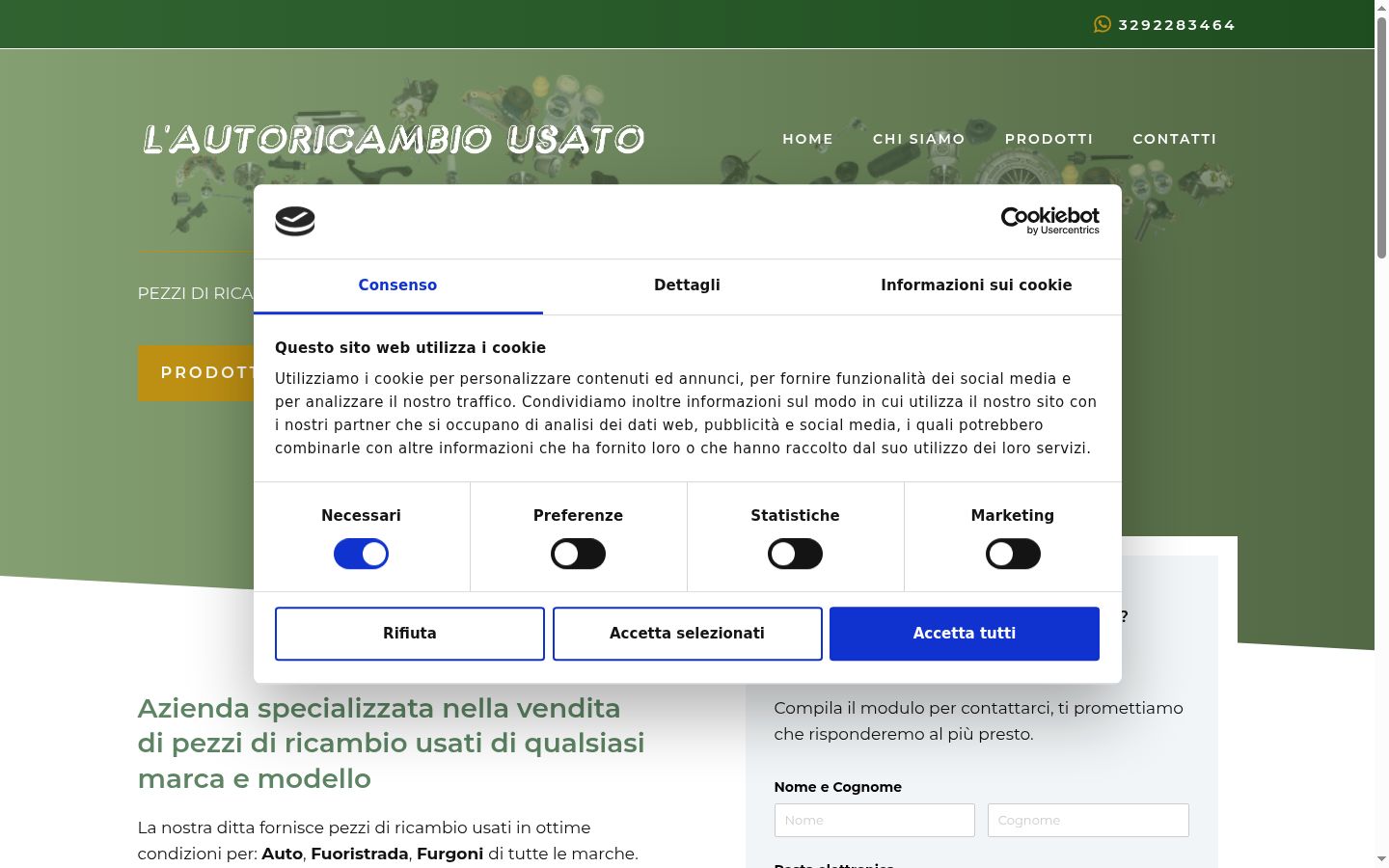 Screenshot tal-banner tal-kunsens muri qabel kwalunkwe interazzjoni