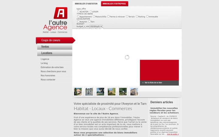 Screenshot of lautre-agence.com