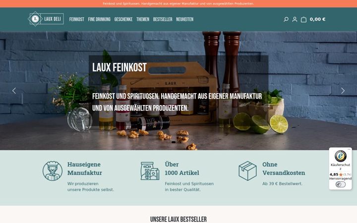 Screenshot of laux-deli.de