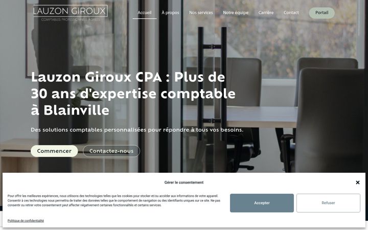 Screenshot of lauzongiroux.ca