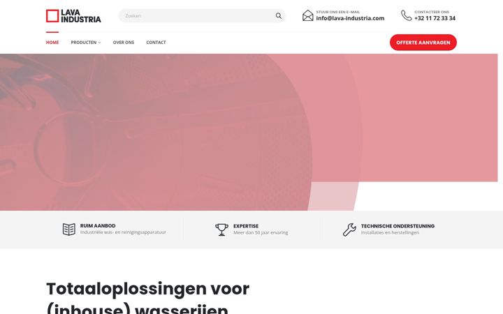 Screenshot of lava-industria.com