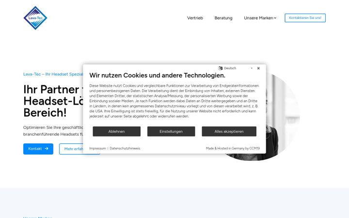 Screenshot of lava-tec.de