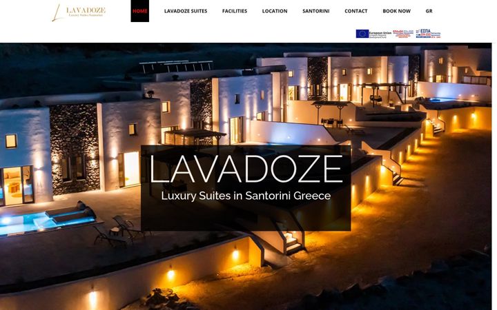 Screenshot of lavadozesantorini.com