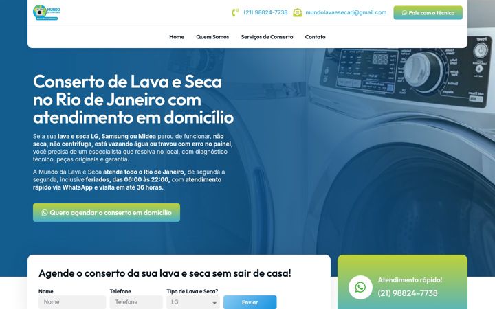 Screenshot of lavaesecaconserto.com.br