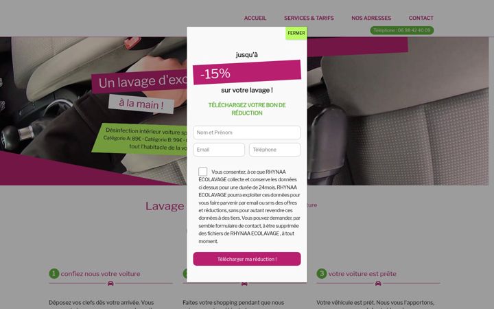 Screenshot of lavagealamain.fr