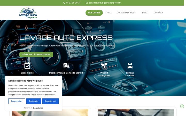 Screenshot of lavageautoexpress.fr