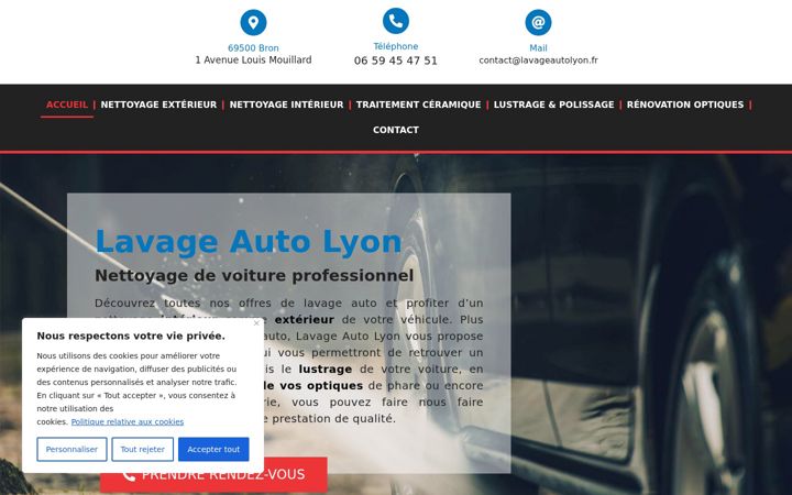 Screenshot of lavageautolyon.fr