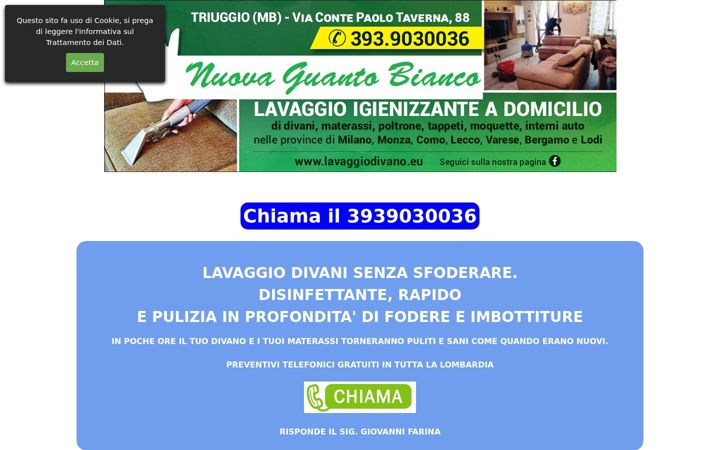 Screenshot of lavaggiodivano.eu