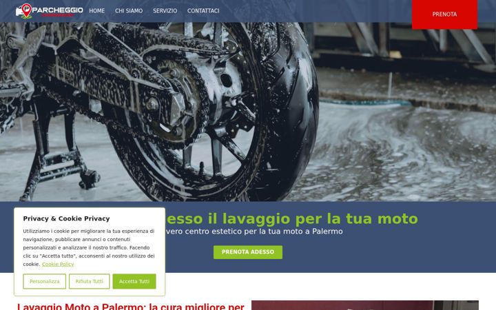 Screenshot of lavaggiomotopalermo.it