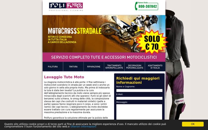 Screenshot of lavaggiotutamoto.it