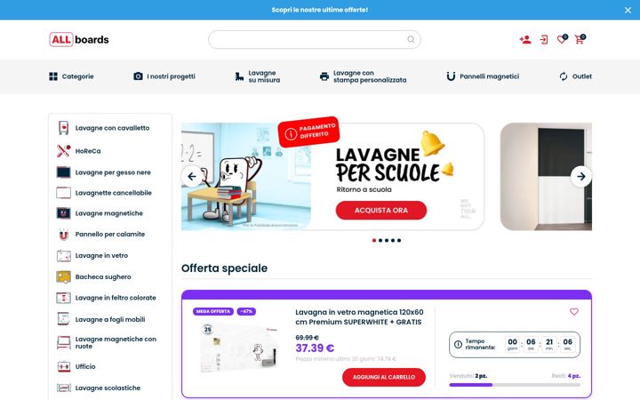 Screenshot of lavagne-magnetiche.it