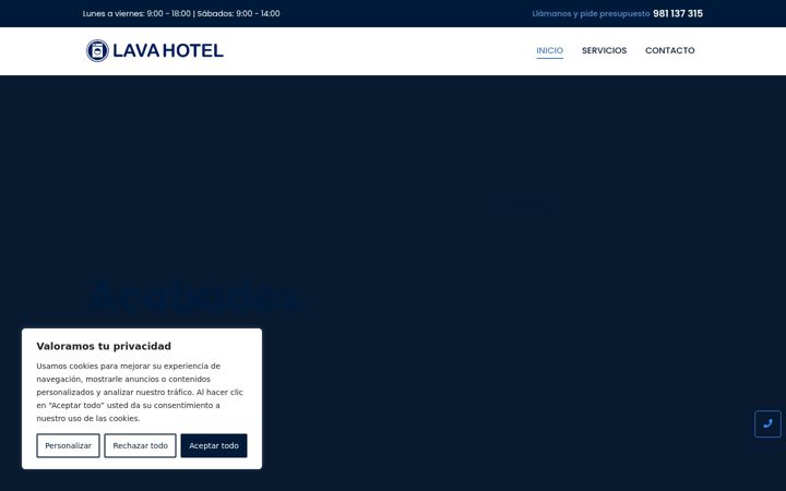 Screenshot of lavahotel.es