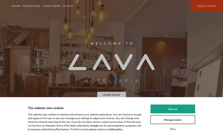 Screenshot of lavahotel.ws