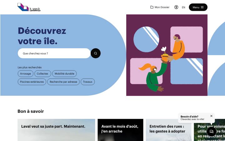 Screenshot of laval.ca
