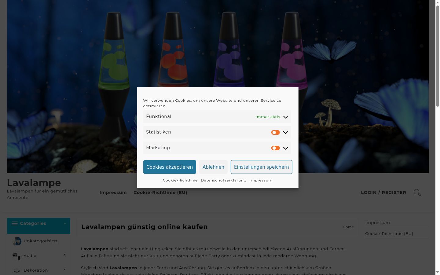 Sutikimo reklamjuostės, rodytos prieš bet kokią sąveiką, ekrano kopija