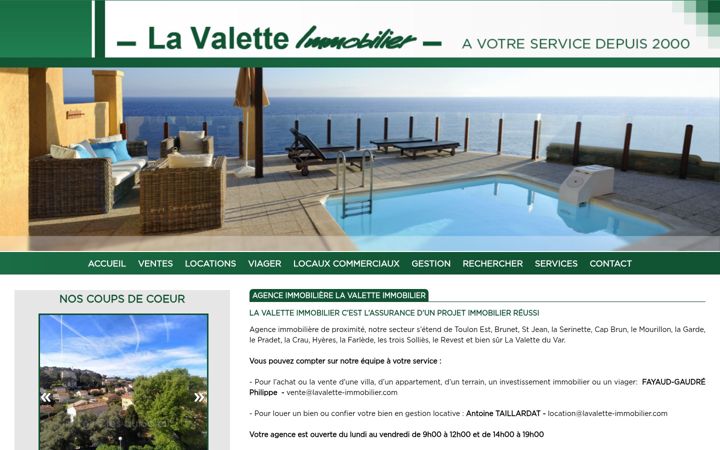 Screenshot of lavalette-immobilier.com