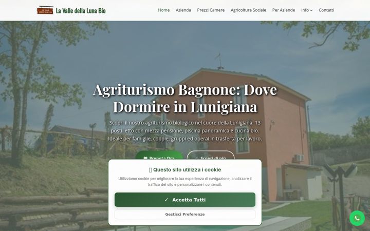 Screenshot of lavalledellalunabio.it
