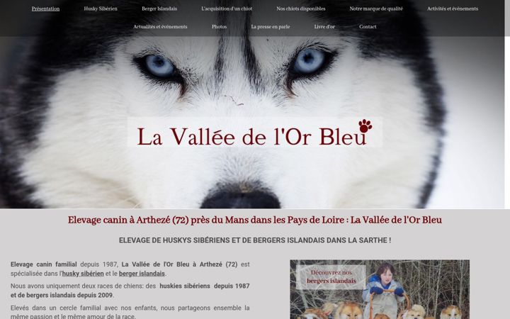 Screenshot of lavalleedelorbleu.fr
