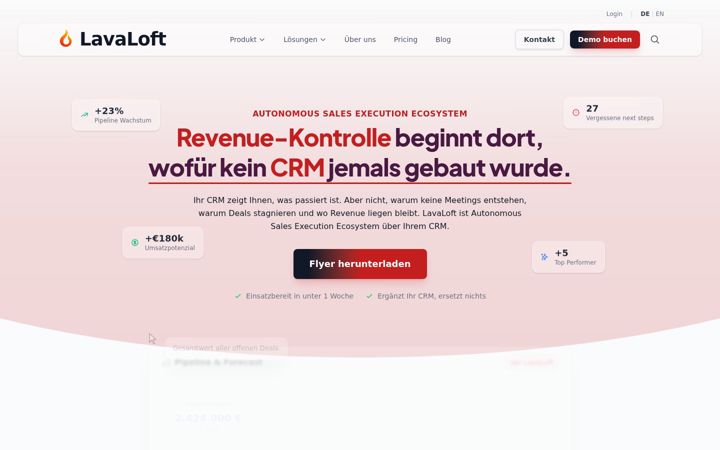 Screenshot of lavaloft.de
