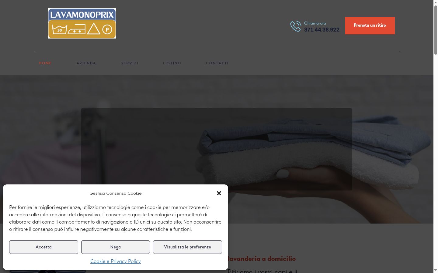 Skärmbild av samtyckesbannern som visades före någon interaktion