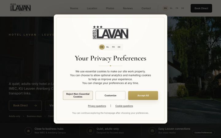 Screenshot of lavan.be