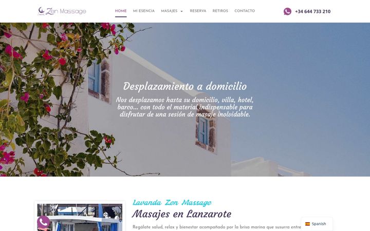 Screenshot of lavandazenmassage.com