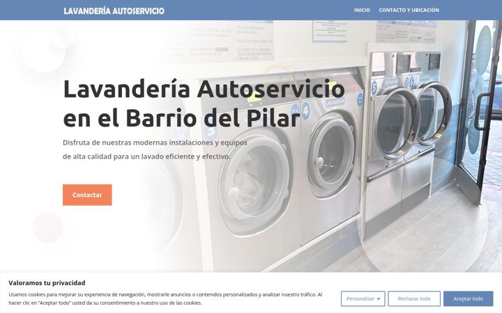 Screenshot of lavanderiabarriodelpilar.es