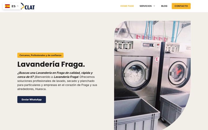Screenshot of lavanderiaclat.com