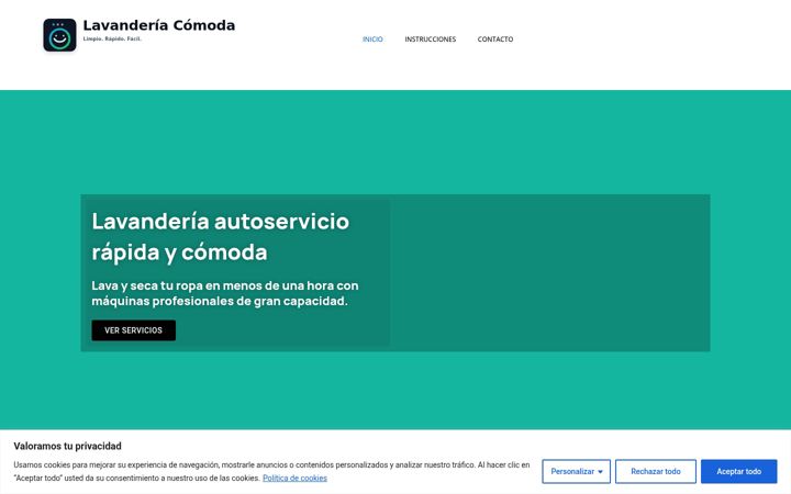 Screenshot of lavanderiacomoda.es