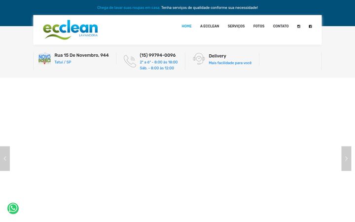 Screenshot of lavanderiaecclean.com.br