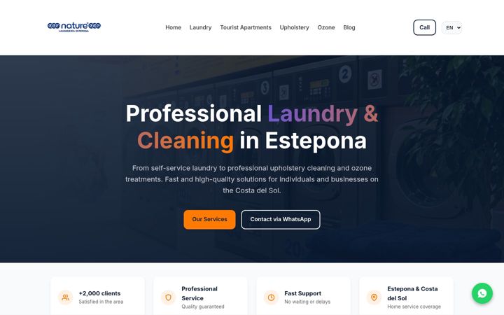 Screenshot of lavanderiaestepona.com