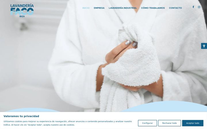 Screenshot of lavanderiafaco.com