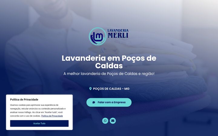 Screenshot of lavanderiamerli.com.br