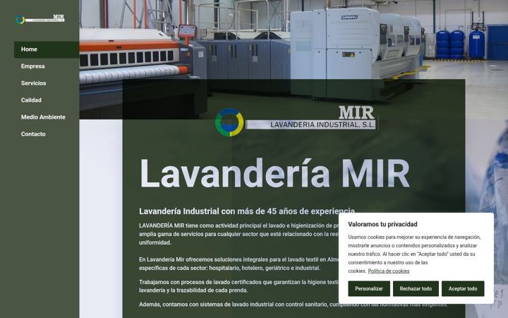 Screenshot of lavanderiamir.com