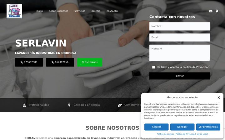Screenshot of lavanderiaoropesa.com