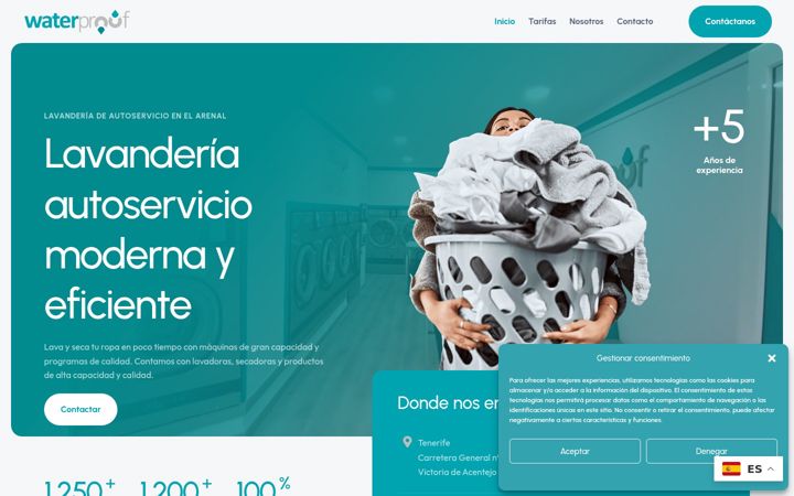 Screenshot of lavanderiawaterproof.com