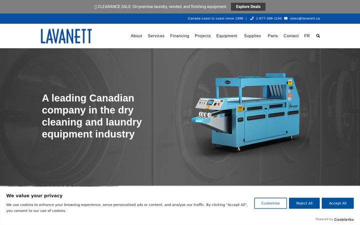Screenshot of lavanett.ca