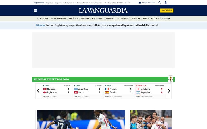 Skærmbillede af lavanguardia.com