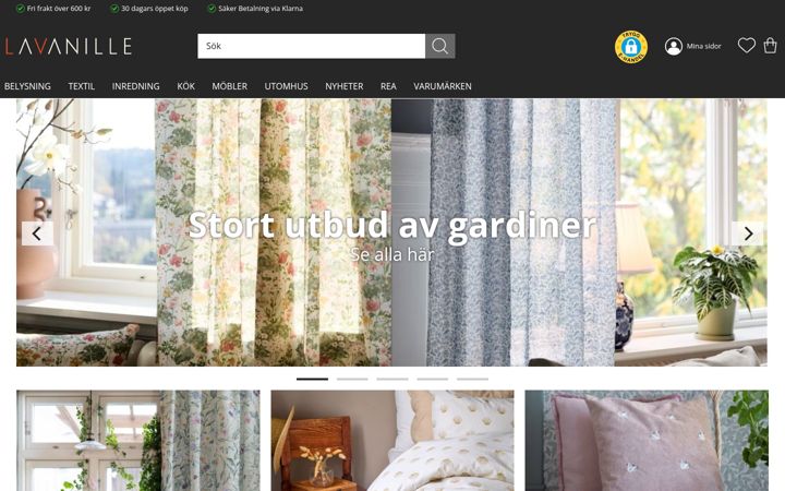 Screenshot of lavanille.com