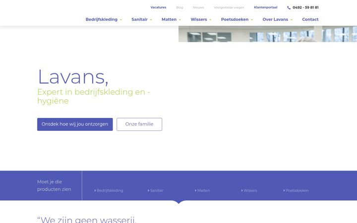 Screenshot of lavans.nl