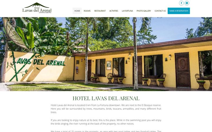 Screenshot of lavasdelarenal.com