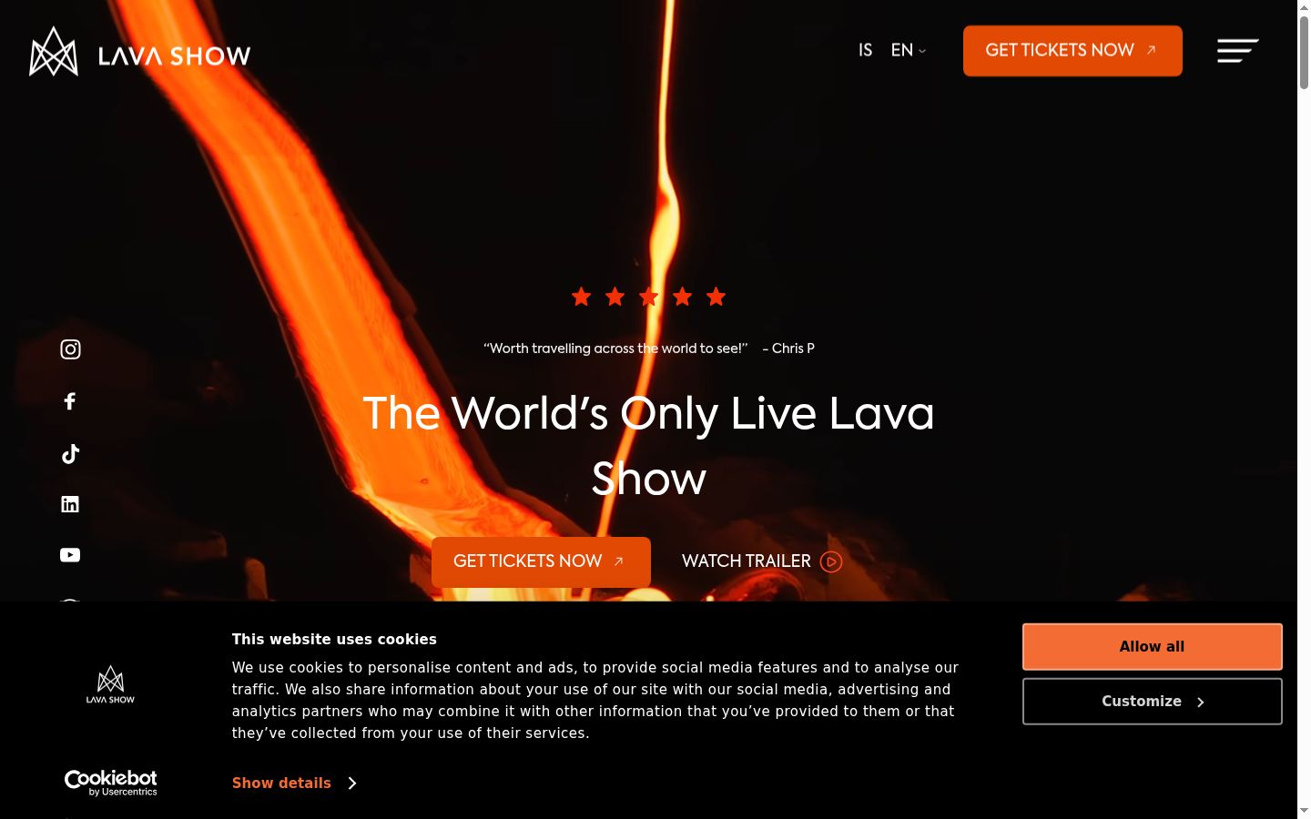 Screenshot del banner di consenso mostrato prima di qualsiasi interazione