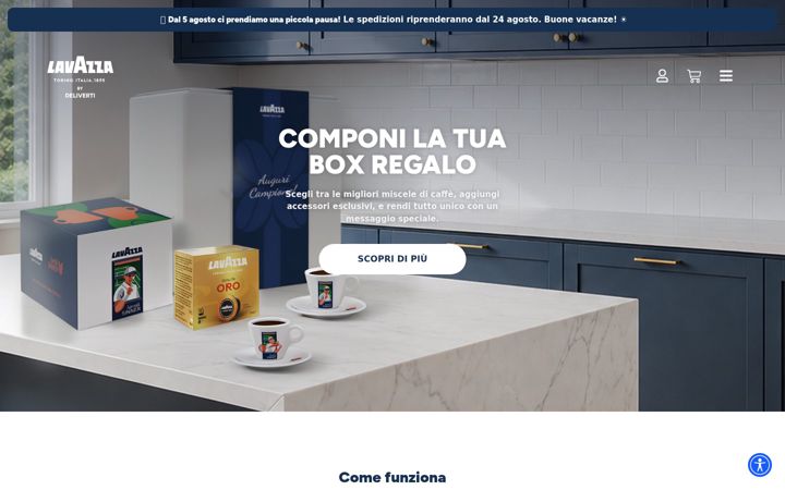Screenshot of lavazzacoffeebox.it