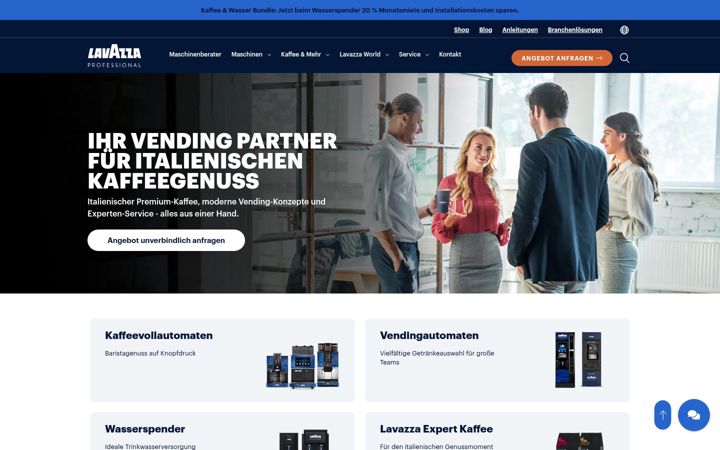 Screenshot of lavazzapro.de