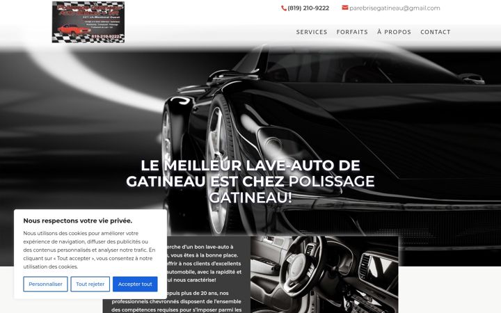 Screenshot of laveautogatineau.ca