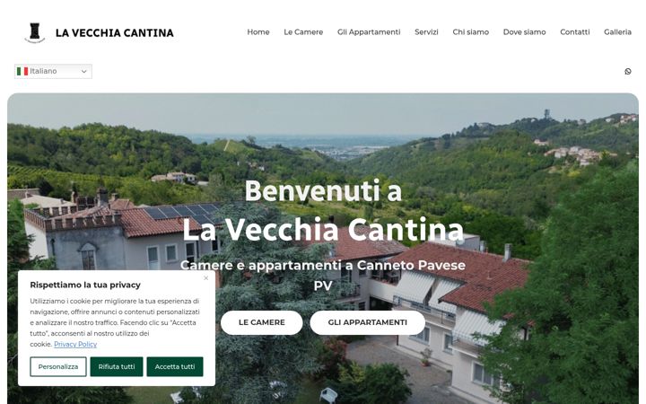 Screenshot of lavecchiacantina.it