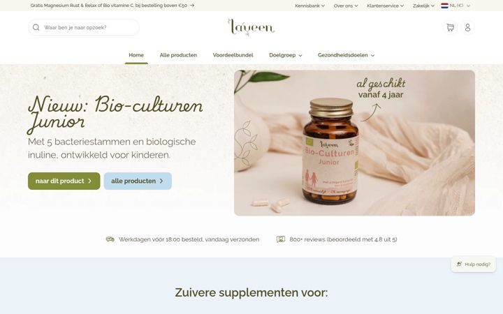 Screenshot of laveen.nl