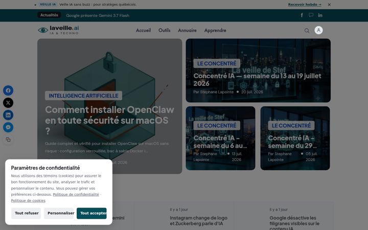 Screenshot of laveilledestef.com