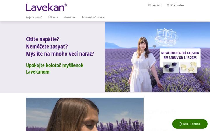 Screenshot of lavekan.sk